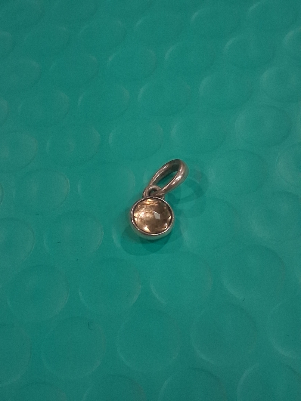 Pandora Silver Citrine Droplet  Charm November